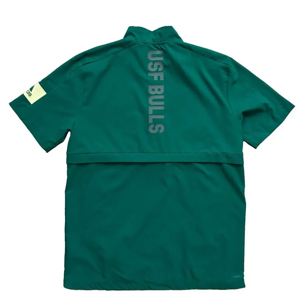 USF South Florida Bulls Adidas S Coach Team Issued Sideline Pullover Zip Shirt